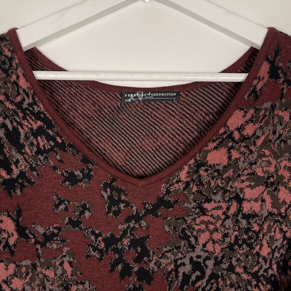 SOLD Peruvian Connection Midi Sweater Dress L Long Sleeves Tapestry Pima Cotton - Picture 6 of 11